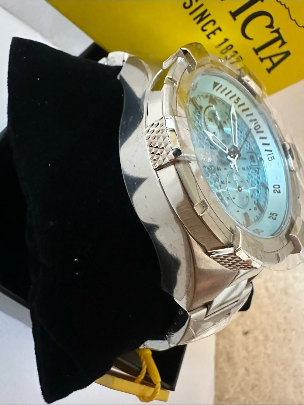 Invicta Aviator Falcon Men's Stainless Steel Watch - Light Blue Dial